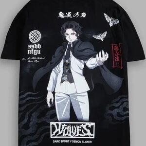 Darc Sport Muzan Kibutsuji "Side By Side" Series Premium Oversized Tee - Size L